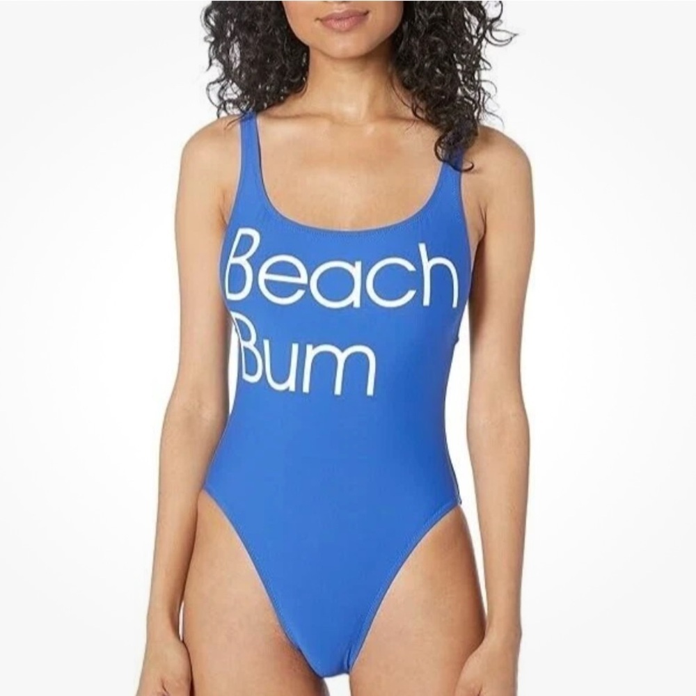 J. Crew "Beach Bum" plunging scoopback one-piece swimsuit
